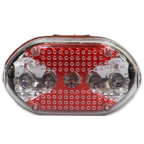 Stop pentru bicicletă (5 LED-uri) Alb și Roșu