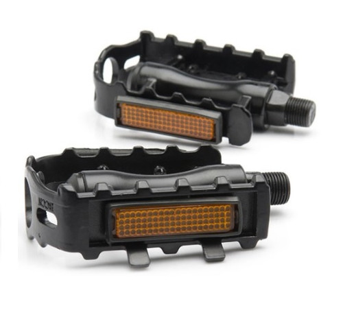 Pedale drepte din aluminiu pentru bicicletă (negre)