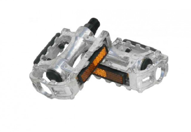 Pedale drepte de bicicletă din aluminiu (gri)