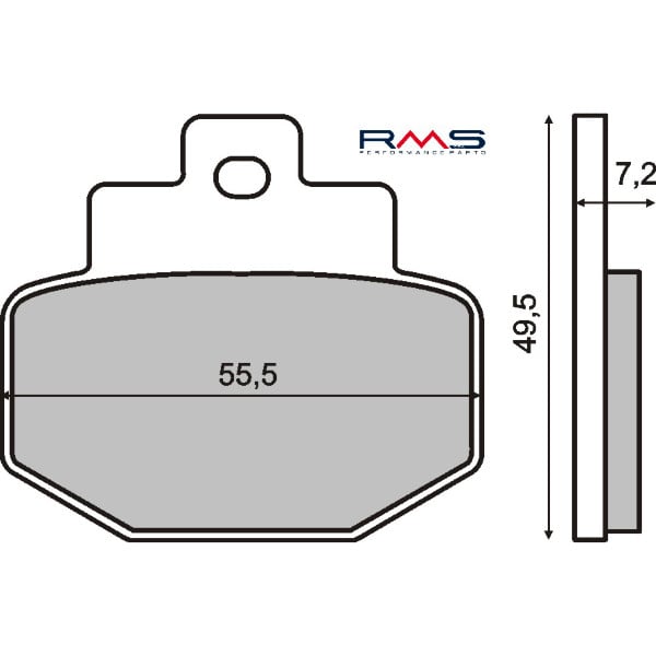 Plăcuțe de frână spate pentru scuter Piaggio Hexagon 125cc RMS