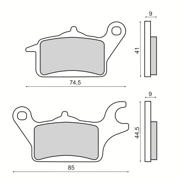 Plăcuțe frână Yamaha Tricity 125cc (dreapta)
