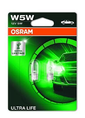 Set de 2 Becuri Semnalizatoare 12V W5W Ultra Life, Blister, OSRAM Model 2825ULT-02B