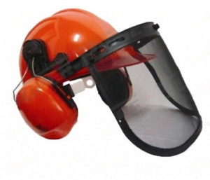Casca protecție motocoasă + căști antifonice (cal.1)