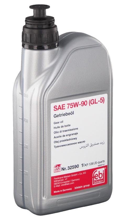 Ulei de transmisie FEBI BILSTEIN 75W90 GL-5, 1 litru, cod 32590, culoare galbenă