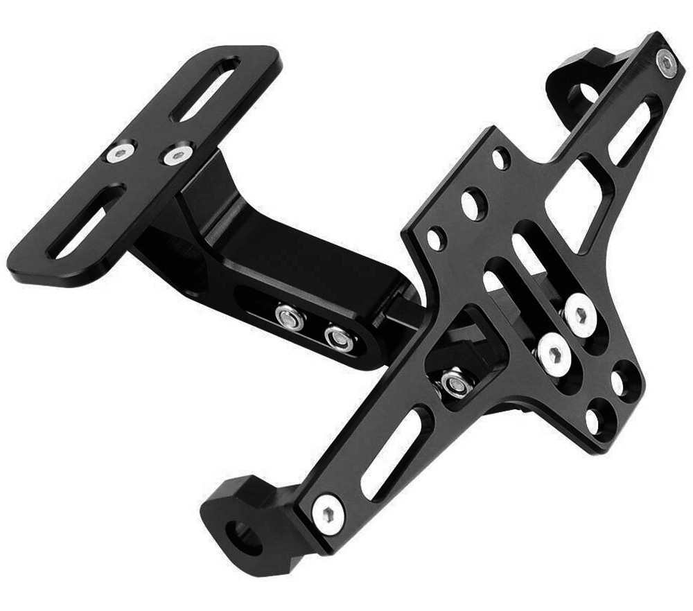 Suport universal pentru număr de înmatriculare moto (aluminiu)