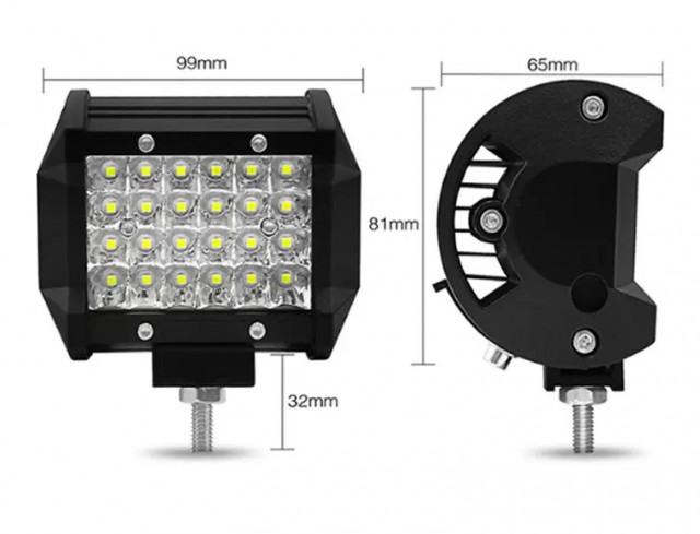 Bară cu proiector LED 72W, 24 LED-uri (10cm)