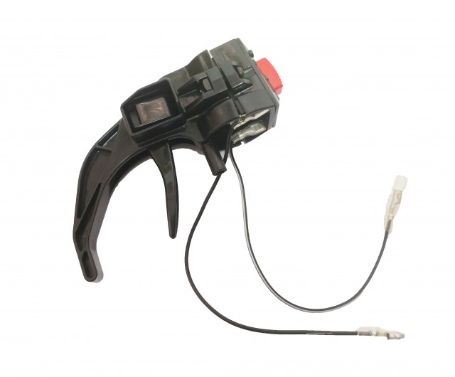 Manetă accelerație motosapă cu buton integrat - 26mm