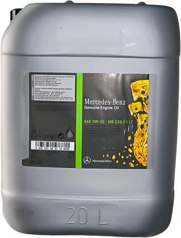 Ulei MERCEDES BENZ Low SPAsh MB228.51 LT 5W30 A000989790615ABDE, motor, volum 20 litri