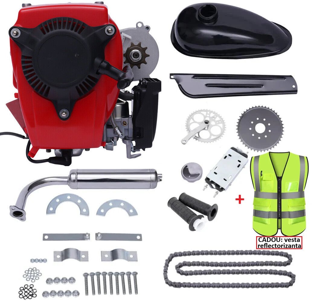 Kit motor bicicletă 49 cc (4 timpi, transmisie lanț)