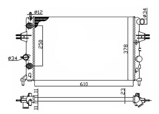 Radiator de Răcire a Motorului NRF 50562A - RESIGILAT