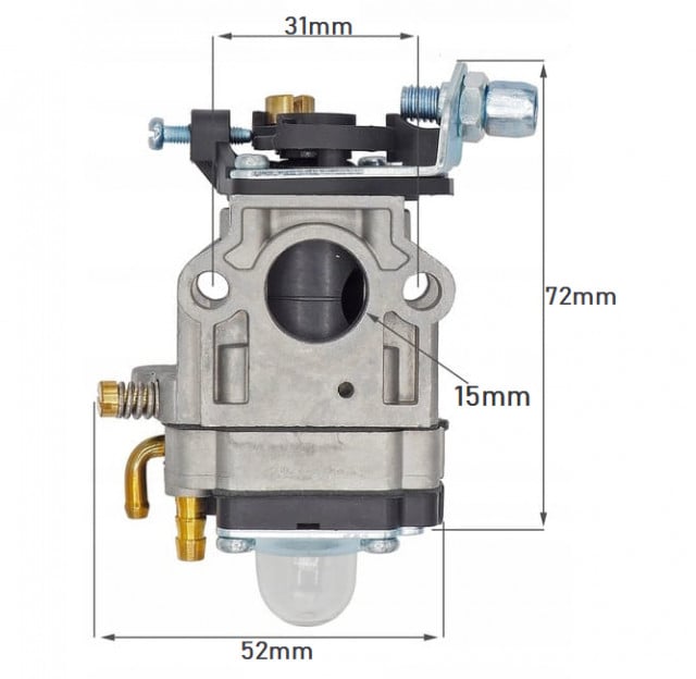 Carburator motocoasă chinezesc diametru 15mm Cal I