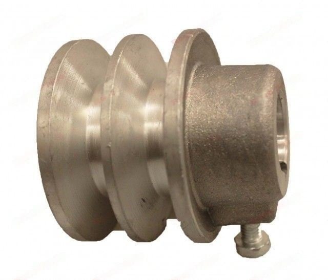 Fulie dublă pentru motor generator, motopompă, motocultor 5-7 CP (ax 20 mm, diametru 55 mm)