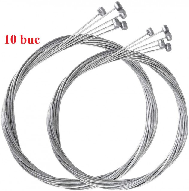10 x Cablu de frână spate pentru bicicletă 180 cm (fără înveliș)