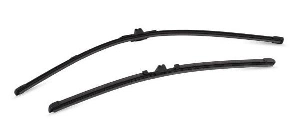Set ștergătoare parbriz VALEO SILENCIO X.TRM FLAT BLADE 574321, lungimi 600 mm și 475 mm, fără carcasă, cu spoiler