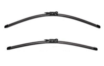 Set de ștergătoare parbriz VALEO SILENCIO X.TRM FLAT BLADE, model 574327, lungimi 700 mm și 530 mm, fără carcasă, cu spoiler