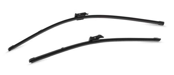 Set ștergătoare parbriz VALEO Silencio X.TRM Flat Blade 574377, lungimi 650 mm și 500 mm, fără carcasă, cu spoiler