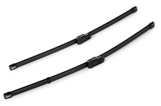 Set ștergătoare parbriz VALEO SILENCIO X.TRM FLAT BLADE, 530 mm și 475 mm, fără carcasă, cu spoiler, model 574382