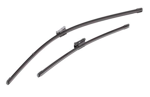 Set de ștergătoare parbriz VALEO SILENCIO X.TRM FLAT BLADE 574474, lungimi 600 mm și 380 mm, fără carcasă, cu spoiler
