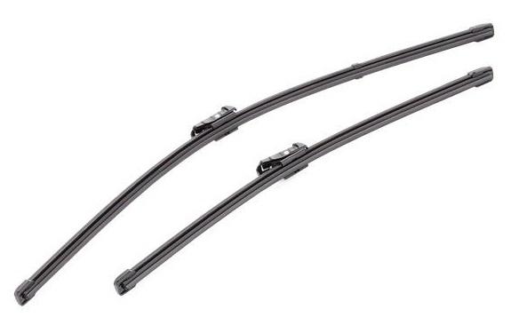 Set de ștergătoare parbriz VALEO SILENCIO X.TRM FLAT BLADE, 600 mm și 450 mm, fără carcasă, cu spoiler, cod 574641