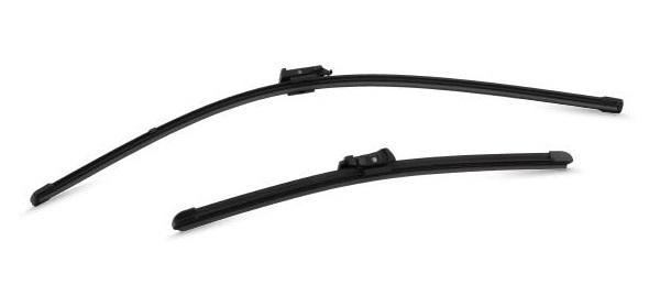 Set ștergătoare parbriz VALEO SILENCIO X.TRM Flat Blade 574668, 650 mm și 400 mm, fără carcasă, cu spoiler