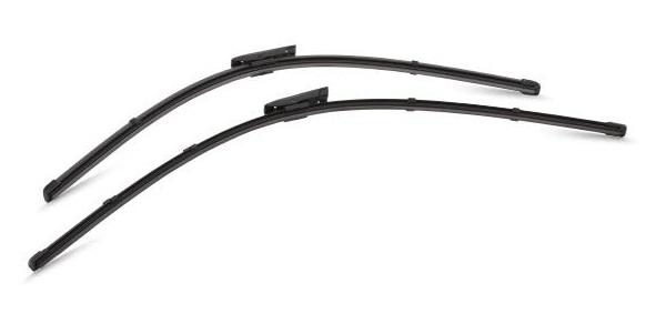 Set de ștergătoare parbriz VALEO SILENCIO X.TRM FLAT BLADE, 750 mm și 650 mm, fără carcasă, cu spoiler, model 574678