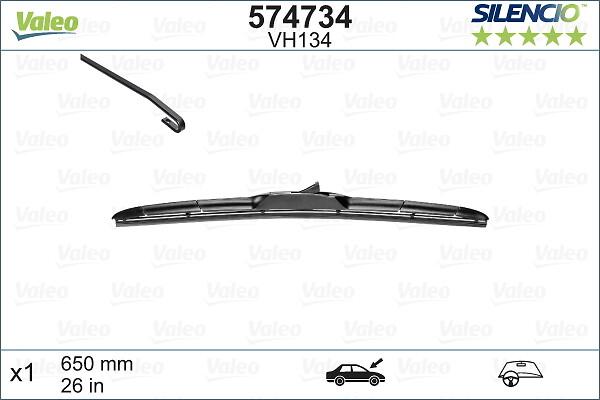 Valeo 574734 - Lamă ștergător auto