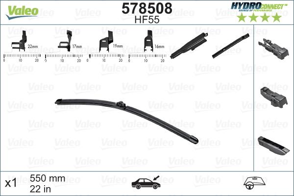 Valeo 578508 - Lamă ștergător auto