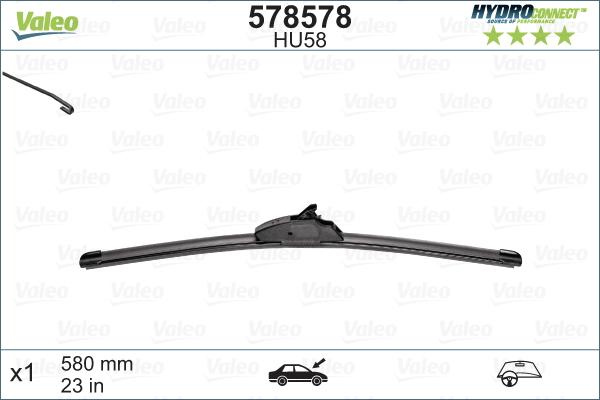 Valeo 578578 - Lamă Ștergător Auto