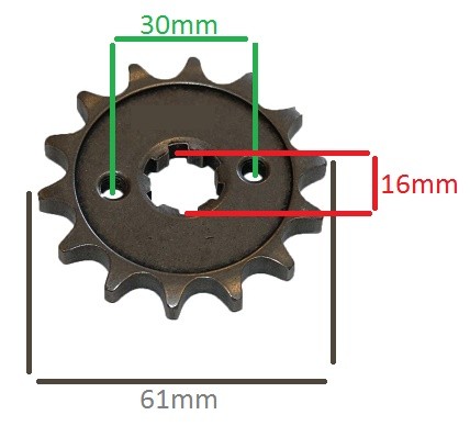 Pinion mic lanț 420 cu 14 dinți