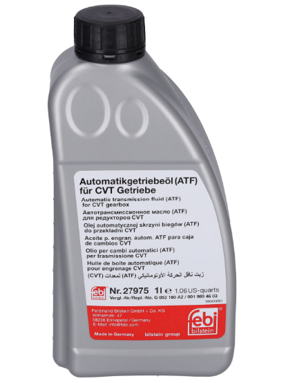 Ulei FEBI BILSTEIN ATF 27975 transmisie automata, volum 1 litru, galben, pentru cutii CVT pentru Subaru, Fiat, BMW, Nissan, Honda...