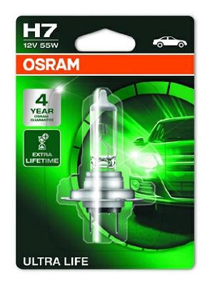 Bec far auto H7, 12V, 55W, Ultra Life, OSRAM 64210ULT-01B, 1 bucată, ambalaj blister