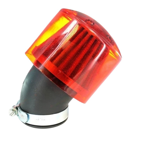 Filtru sport pentru aer scuter (cu cot și protecție din plastic) 35mm