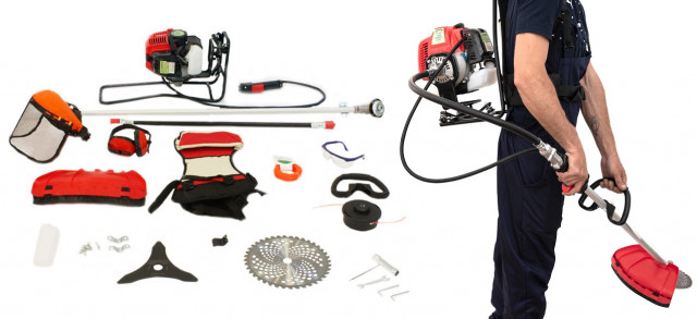 Motocoasă tip rucsac Micul Fermier BC430KF 4.76CP cu 7 accesorii
