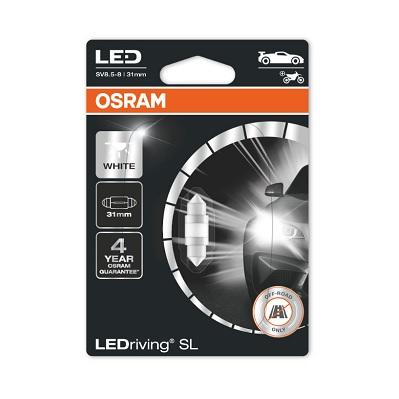 Bec auxiliar LED 12V, C5W, 31 mm, Alb 6000K, OSRAM 6438DWP-01B, 1 bucată, ambalat individual