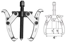 Extractor rulmenți 2 brațe 4'' Total Tools
