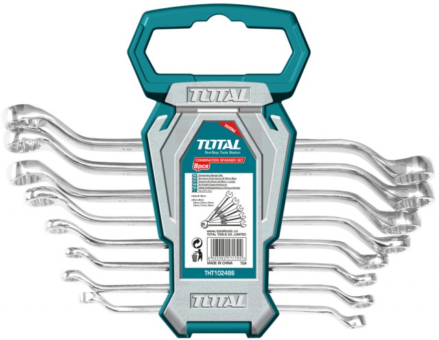 Set 8 chei inelare + cot 6-22mm marca Total Tools