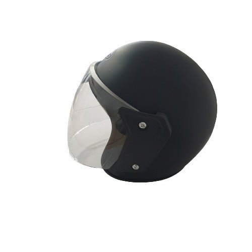 Simplă cască open face pentru scuter (negru mat)