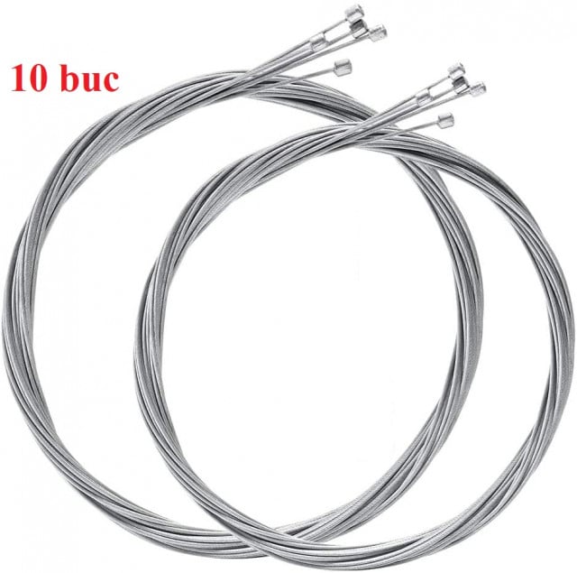 10 x Cablu pentru schimbător viteze bicicletă 205 cm (fără camasă)