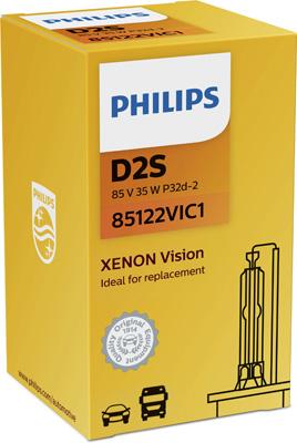 Bec Xenon Philips D2S 85V 35W P32D-2, Model 85122VIC1, Ambalat în Cutie