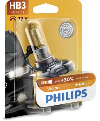 Bec Far Auto PHILIPS Vision HB3 9005PRB1, 12V, 65W, P20D, Blister