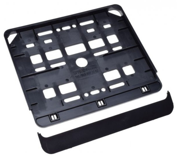 Suport Plastic pentru Număr Înmatriculare Moto/ATV (173 x 198 mm)
