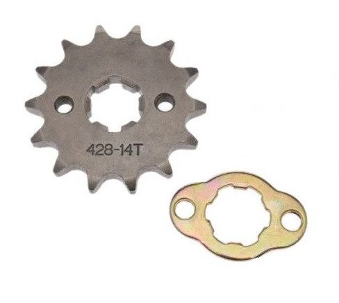 Pinion mic de lanț 428 cu 14 dinți pentru Yamaha YBR 125cc