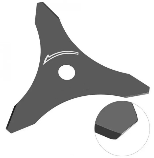 Disc de tăiere model Y pentru motocoasă, 3 laturi, 255 x 20mm
