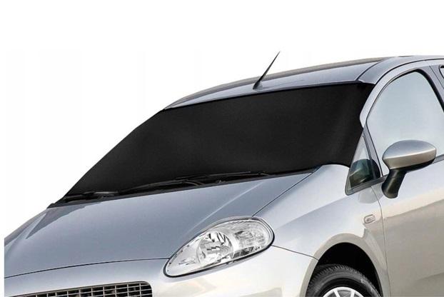 Parasolar auto CARPASSION 10010CP pentru parbriz, termoizolant, dimensiuni 75 x 110/160 cm, culoare neagră