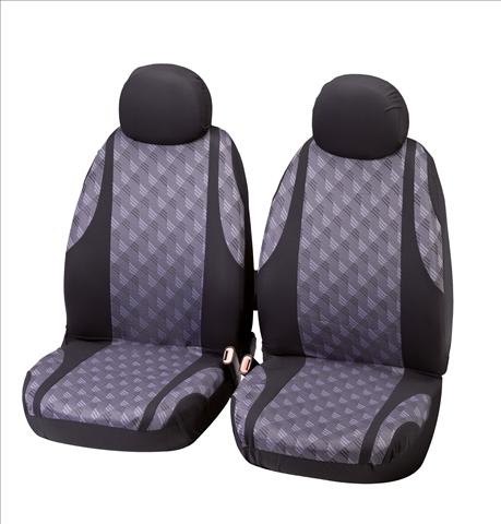 Set Huse Scaune Față Negru/Gri Jacquard Bottari 10050BT