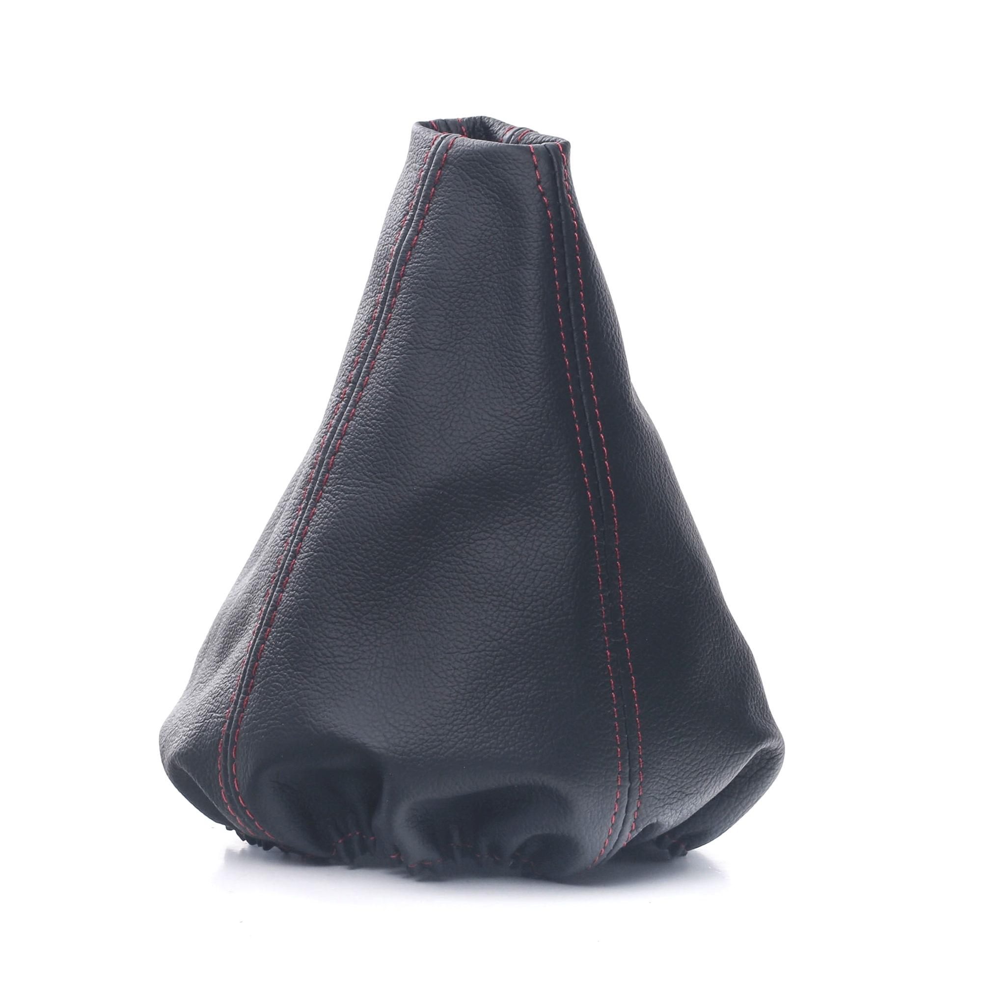 Husă pentru schimbător de viteze CARPASSION 10055CP, piele naturală, negru/roșu