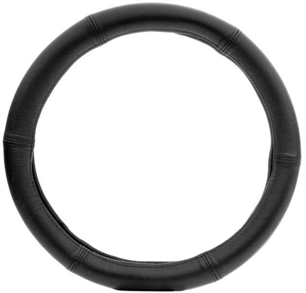 Husă volan auto CARPASSION 10062CP, piele naturală, diametru 39-41 cm, culoare neagră.