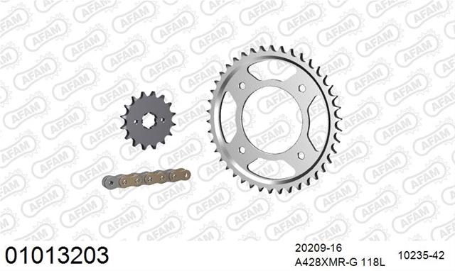 01013203 Kit lanț motocicletă Honda CBF 125 (2009-2014) - AFAM