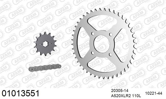 KIT LANȚ Moto Honda XL 125 V Varadero 2001-2012 - AFAM