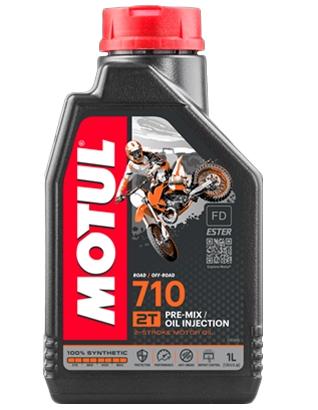 Ulei motor sintetic pentru 2 timpi MOTUL 710 2T Pre-Mix FD Ester, 1 litru, cod 104034